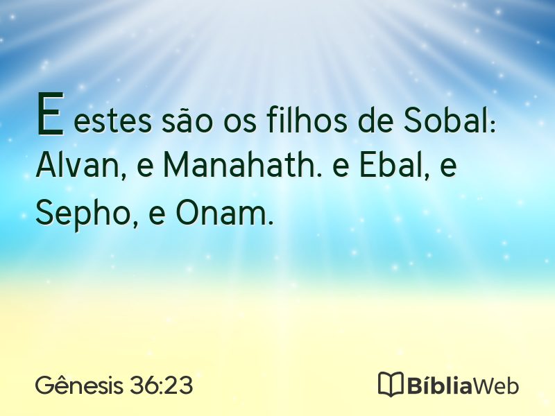 Gênesis 36:23 em imagem para compartilhar