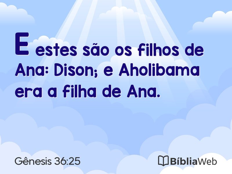 Gênesis 36:25 em imagem para compartilhar