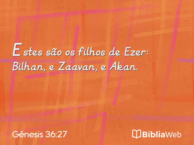 Gênesis 36:27 em imagem para compartilhar
