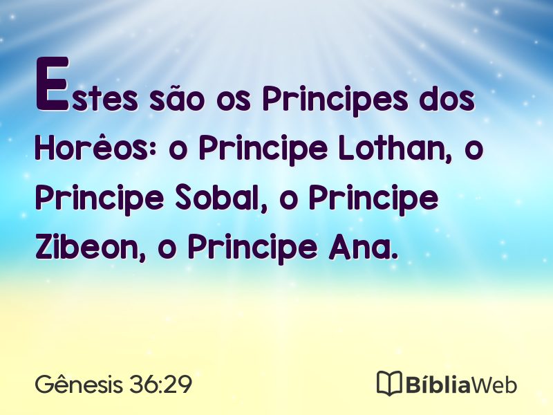 Gênesis 36:29 em imagem para compartilhar