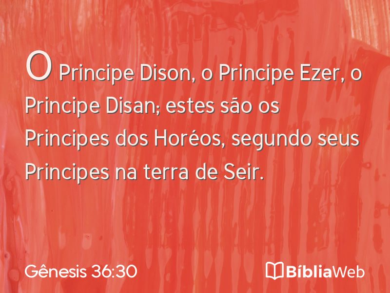 Gênesis 36:30 em imagem para compartilhar