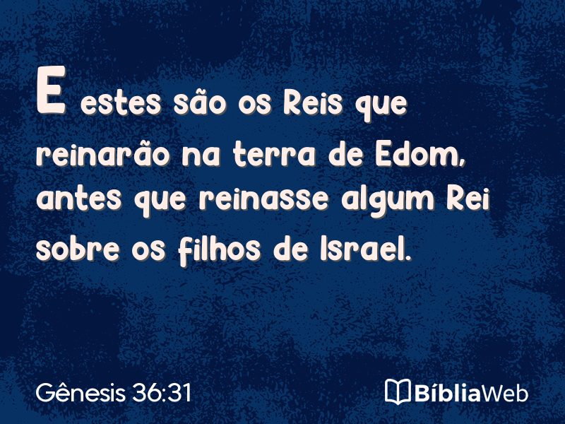 Gênesis 36:31 em imagem para compartilhar