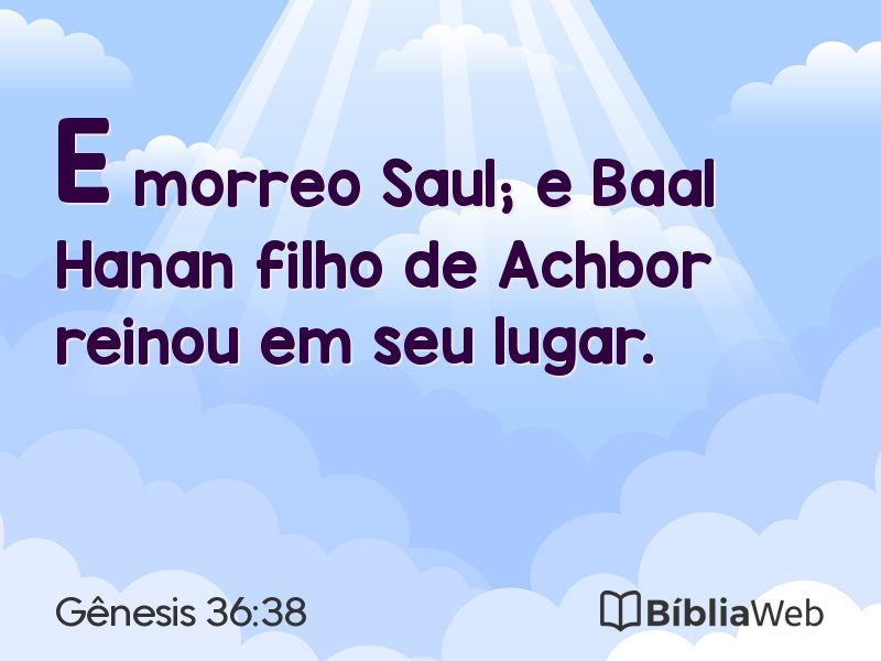 Gênesis 36:38 em imagem para compartilhar