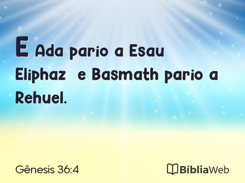 Gênesis 36:4 em imagem para compartilhar