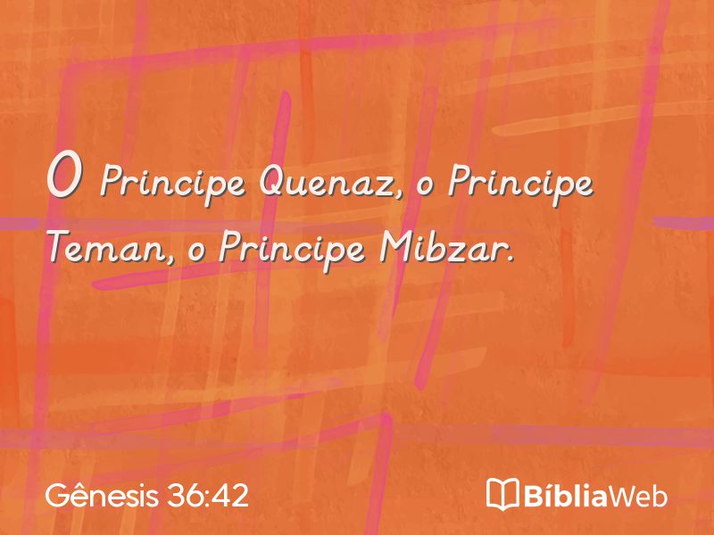 Gênesis 36:42 em imagem para compartilhar