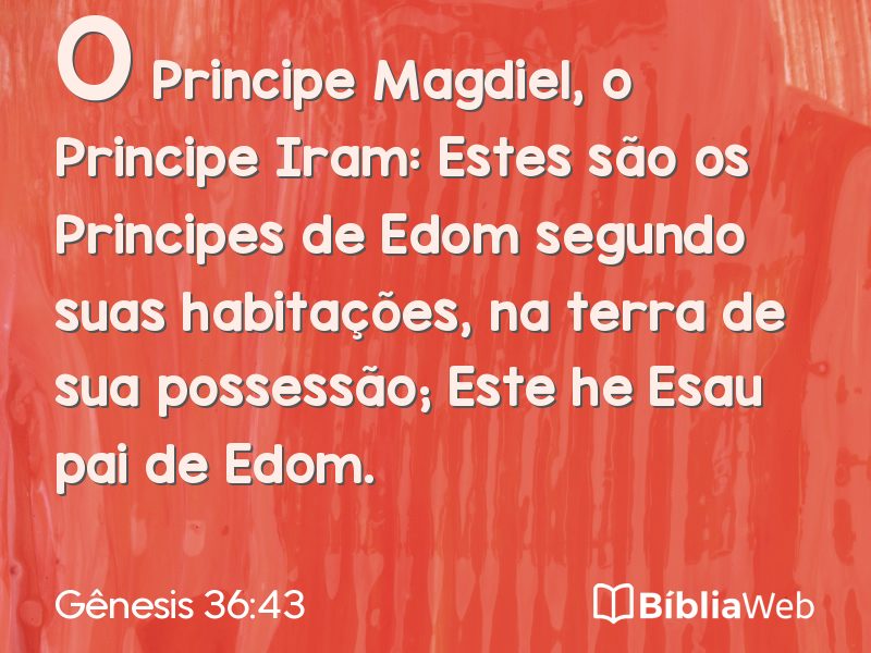 Gênesis 36:43 em imagem para compartilhar