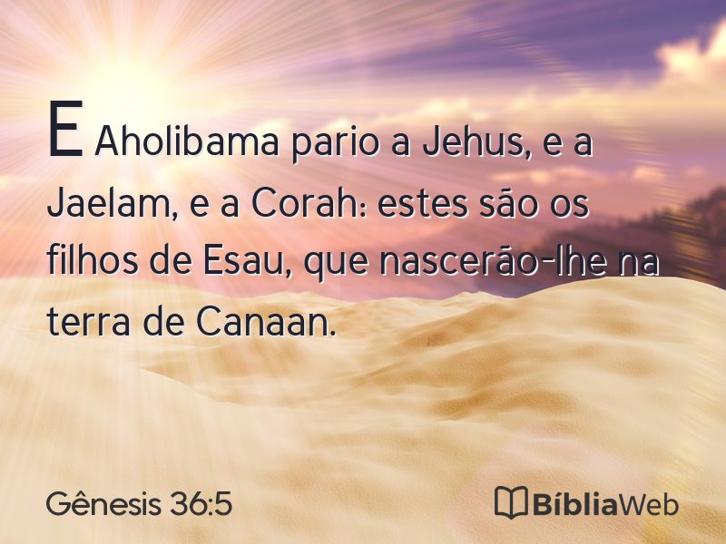 Gênesis 36:5 em imagem para compartilhar