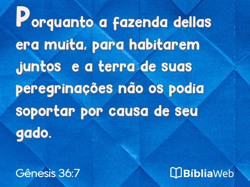 Gênesis 36:7 em imagem para compartilhar