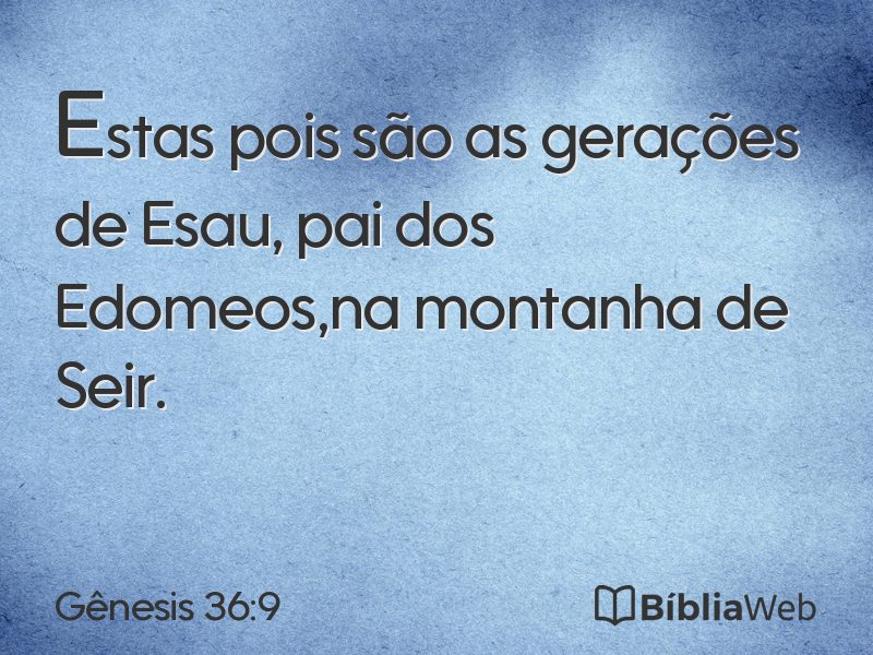 Gênesis 36:9 em imagem para compartilhar