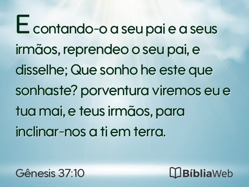 Gênesis 37:10 em imagem para compartilhar