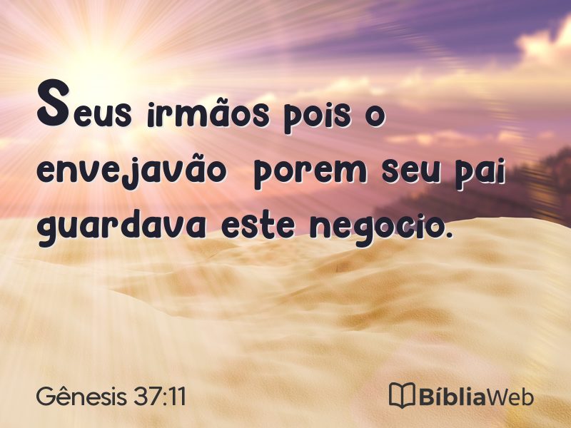 Gênesis 37:11 em imagem para compartilhar
