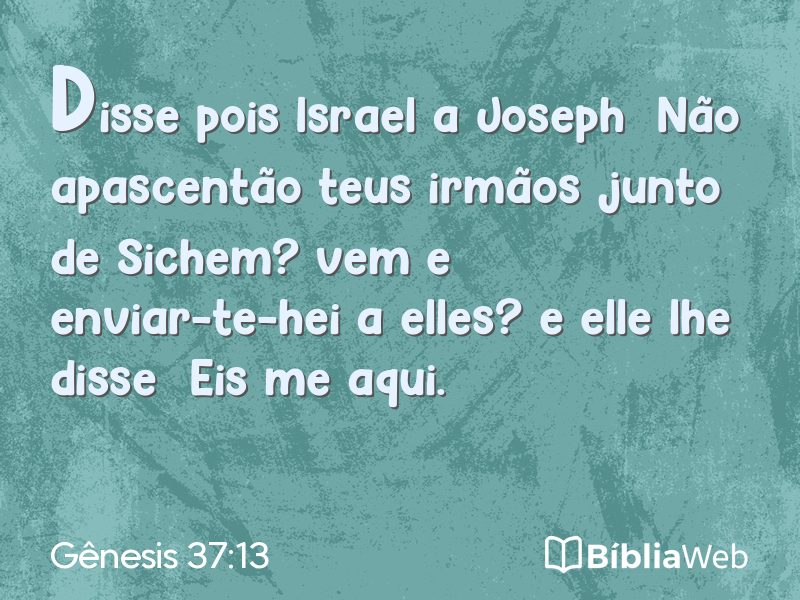 Gênesis 37:13 em imagem para compartilhar