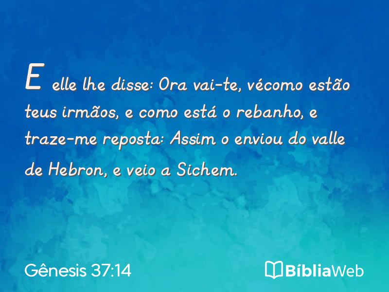 Gênesis 37:14 em imagem para compartilhar