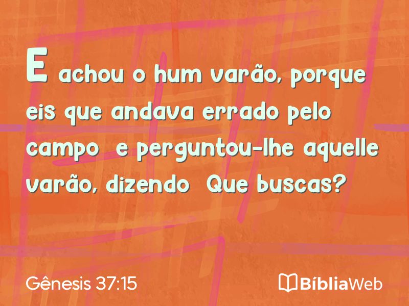 Gênesis 37:15 em imagem para compartilhar