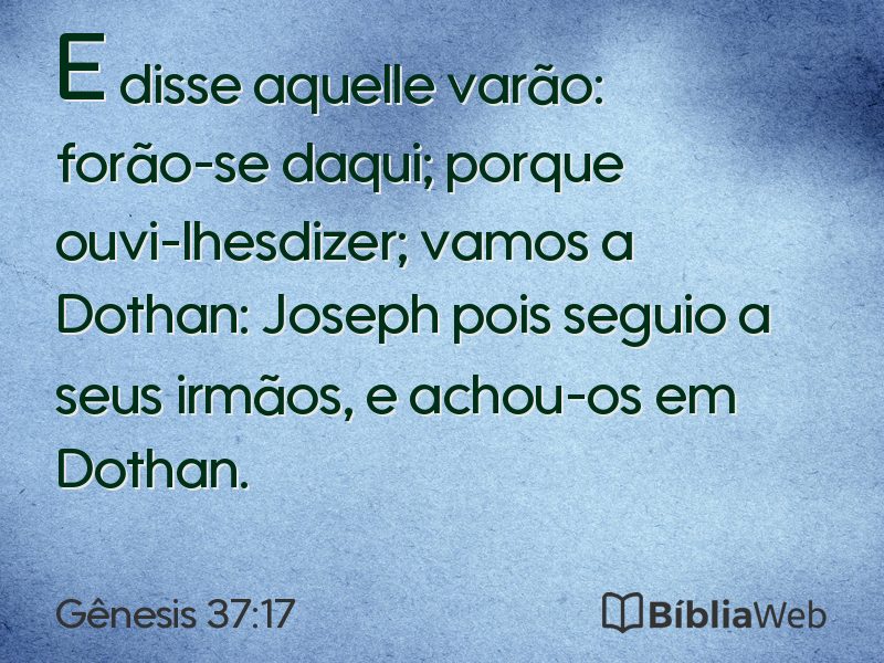 Gênesis 37:17 em imagem para compartilhar