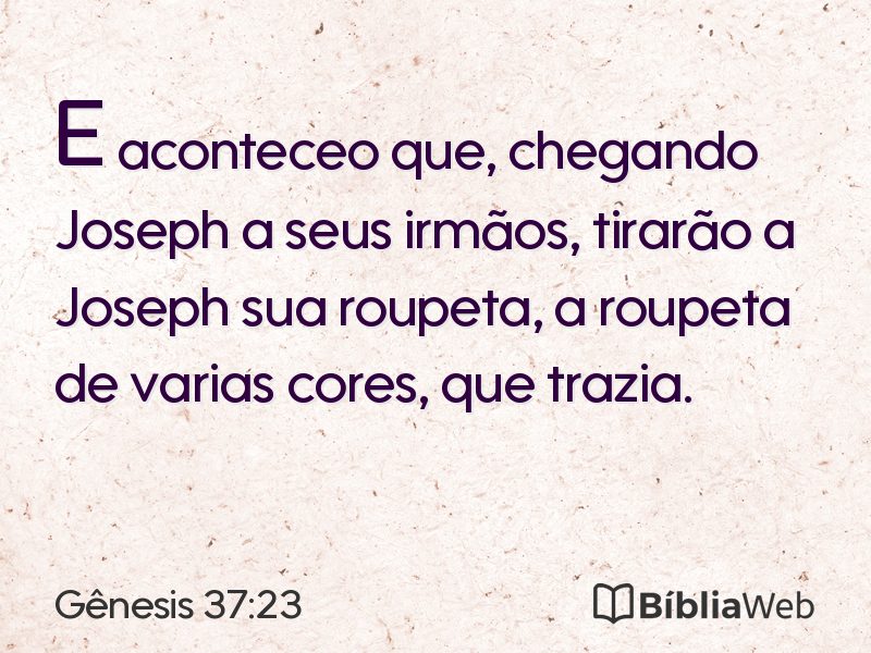 Gênesis 37:23 em imagem para compartilhar