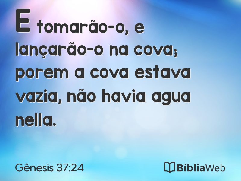 Gênesis 37:24 em imagem para compartilhar