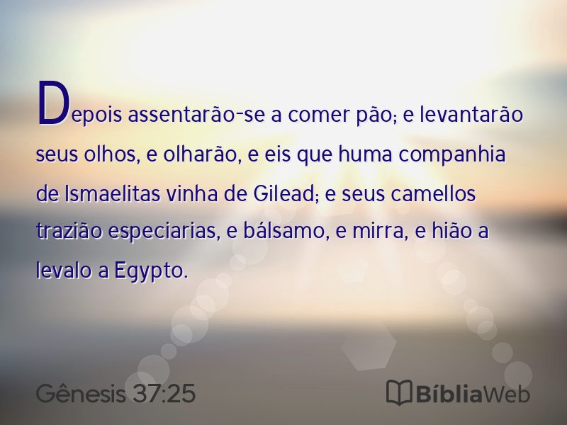 Gênesis 37:25 em imagem para compartilhar