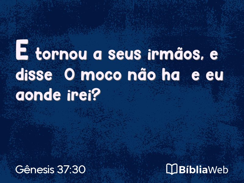 Gênesis 37:30 em imagem para compartilhar