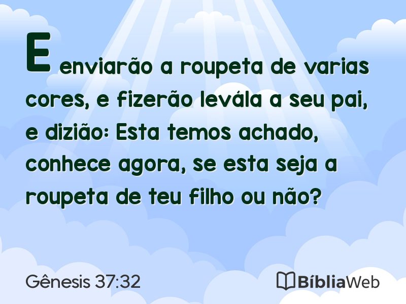 Gênesis 37:32 em imagem para compartilhar