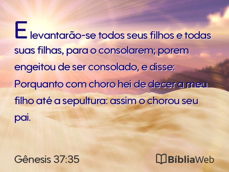 Gênesis 37:35 em imagem para compartilhar