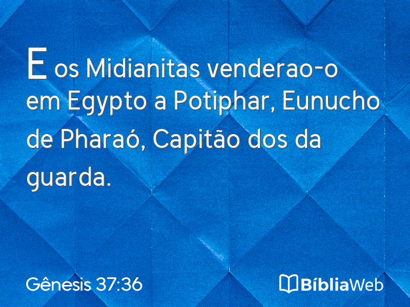 Gênesis 37:36 em imagem para compartilhar