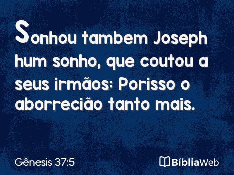 Gênesis 37:5 em imagem para compartilhar