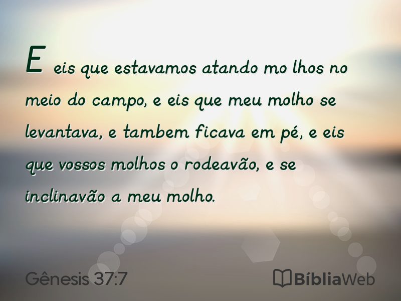 Gênesis 37:7 em imagem para compartilhar