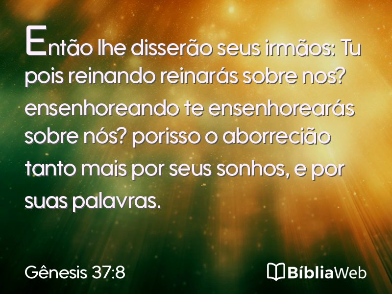 Gênesis 37:8 em imagem para compartilhar