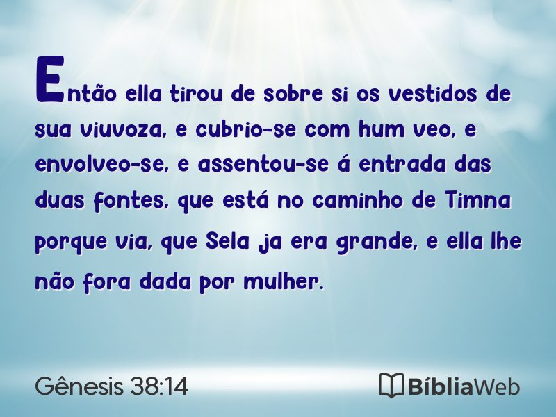Gênesis 38:14 em imagem para compartilhar