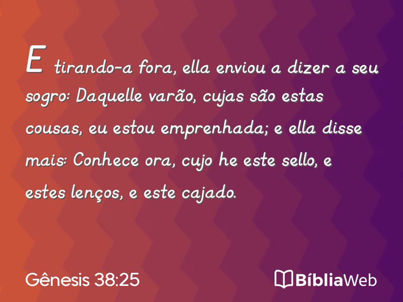 Gênesis 38:25 em imagem para compartilhar