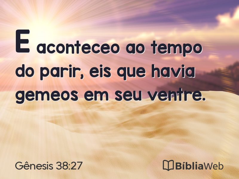 Gênesis 38:27 em imagem para compartilhar