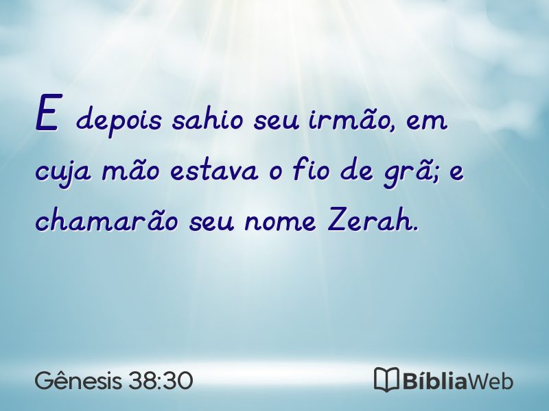 Gênesis 38:30 em imagem para compartilhar