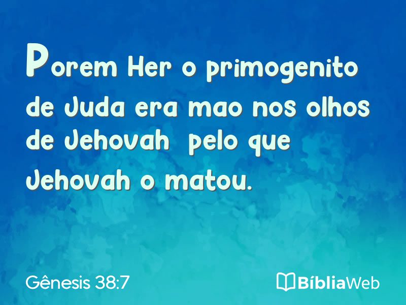 Gênesis 38:7 em imagem para compartilhar