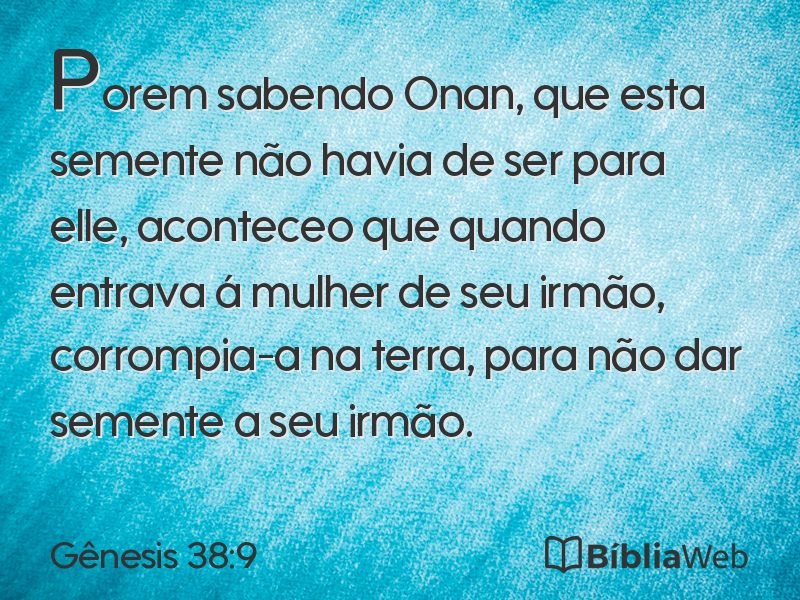 Gênesis 38:9 em imagem para compartilhar