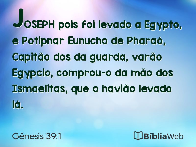 Gênesis 39:1 em imagem para compartilhar