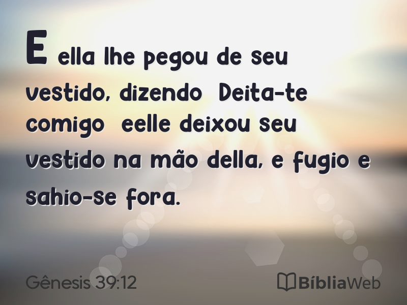 Gênesis 39:12 em imagem para compartilhar