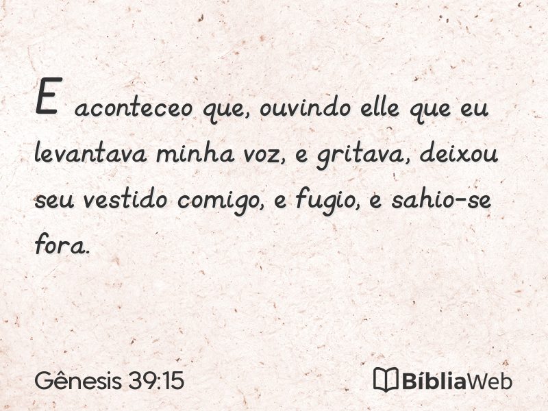 Gênesis 39:15 em imagem para compartilhar