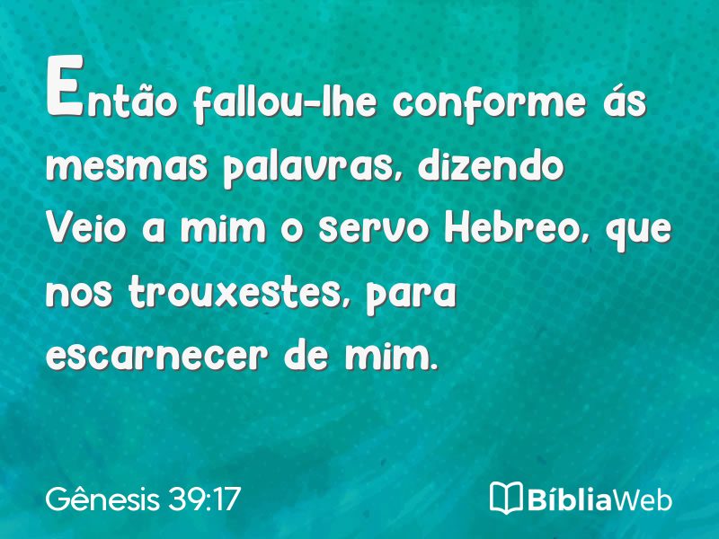 Gênesis 39:17 em imagem para compartilhar