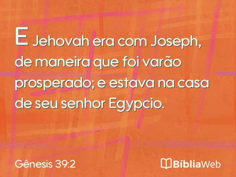 Gênesis 39:2 em imagem para compartilhar