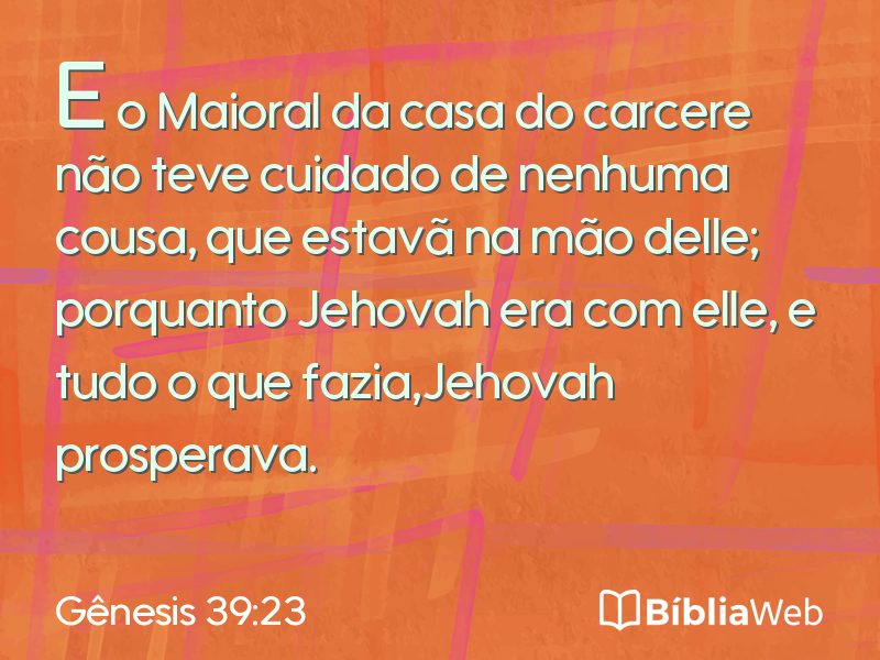 Gênesis 39:23 em imagem para compartilhar