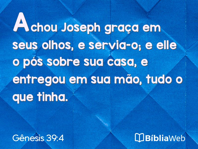 Gênesis 39:4 em imagem para compartilhar