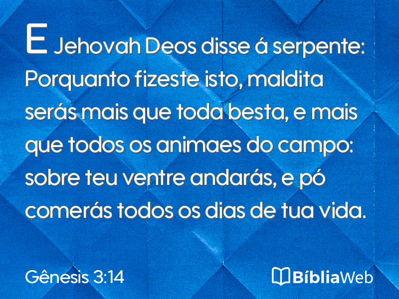 Gênesis 3:14 em imagem para compartilhar