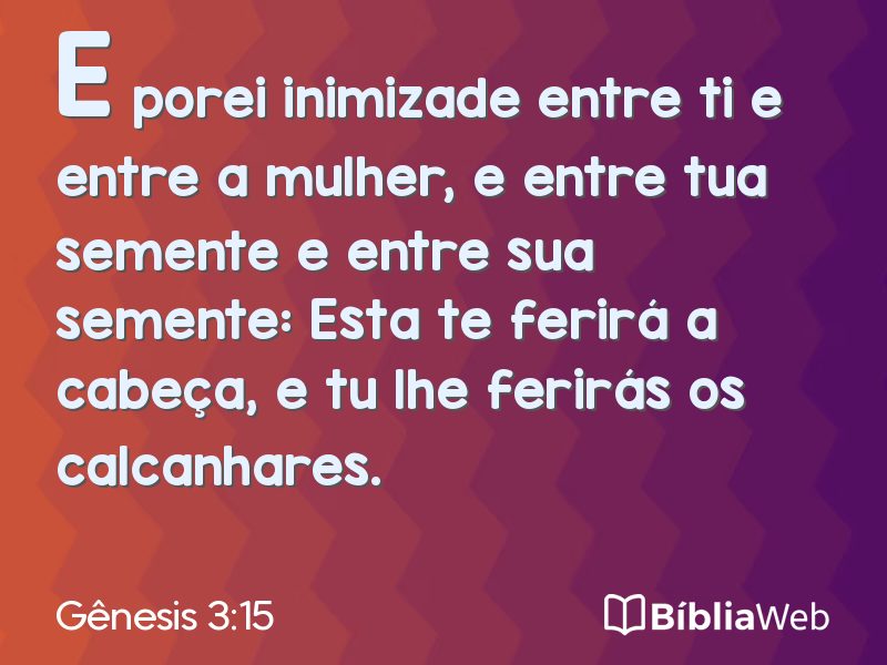 Gênesis 3:15 em imagem para compartilhar