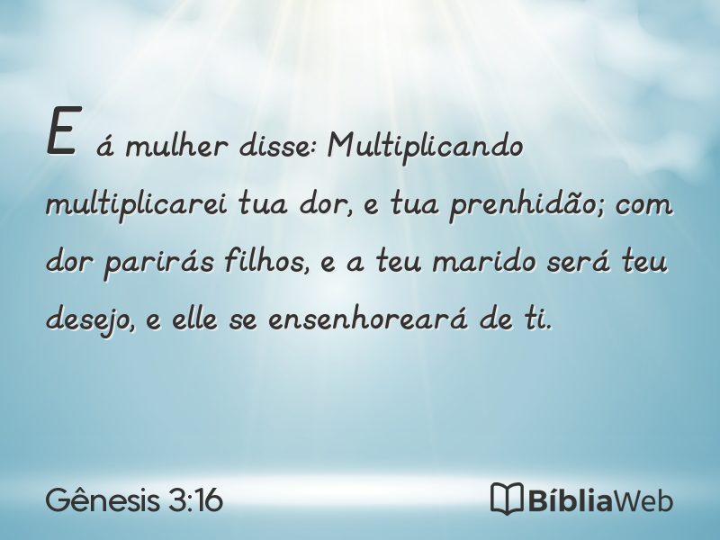 Gênesis 3:16 em imagem para compartilhar