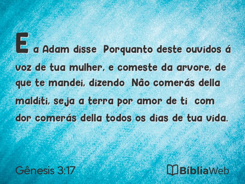 Gênesis 3:17 em imagem para compartilhar