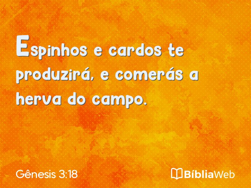 Gênesis 3:18 em imagem para compartilhar