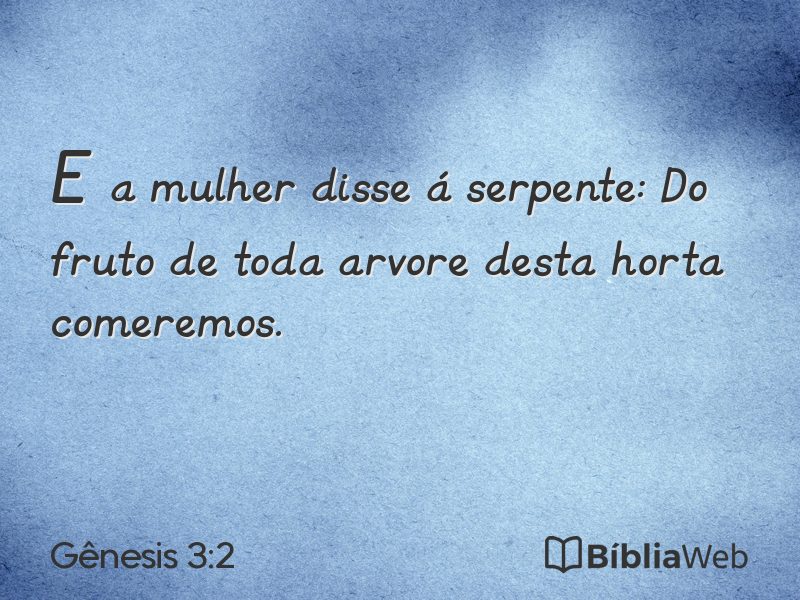 Gênesis 3:2 em imagem para compartilhar