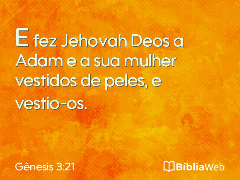 Gênesis 3:21 em imagem para compartilhar