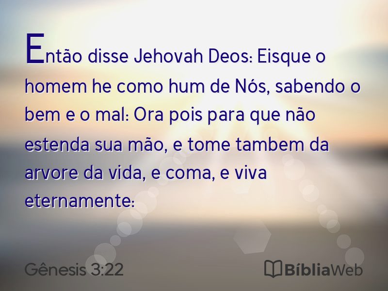 Gênesis 3:22 em imagem para compartilhar